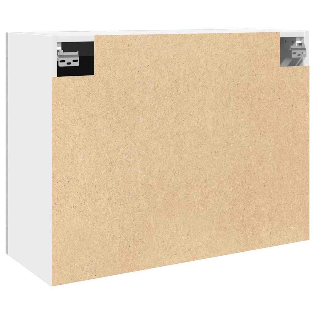 Horní Prosklená Skříňka Betonově Šedá 80 X 31 X 60 Cm Betonová Šedá