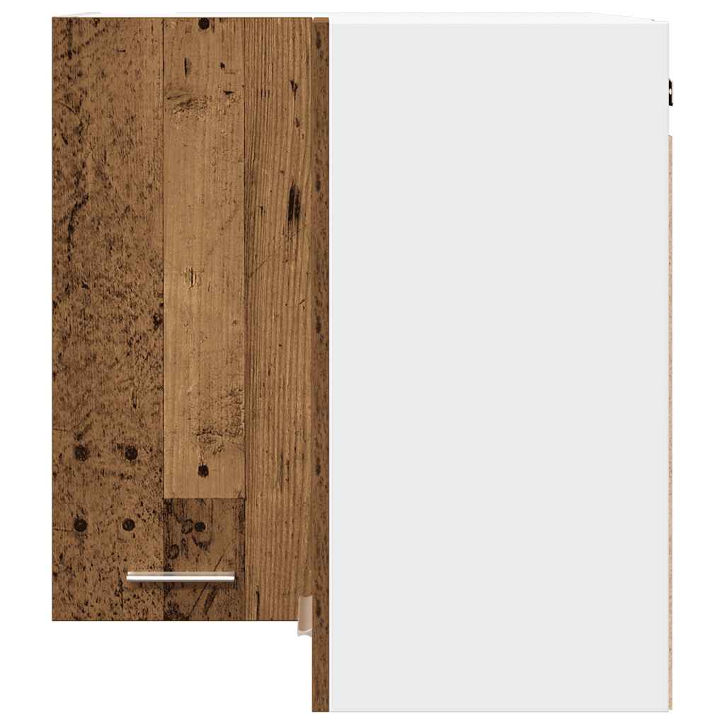 Horní Rohová Skříňka Old Wood 57 X 57 X 60 Cm Kompozitní Dřevo Staré Dřevo