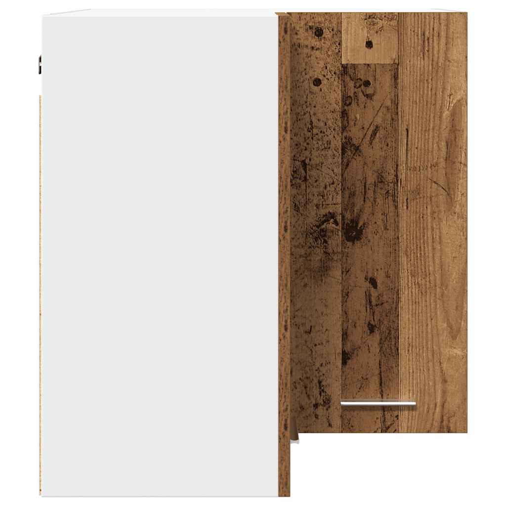 Horní Rohová Skříňka Old Wood 57 X 57 X 60 Cm Kompozitní Dřevo Staré Dřevo