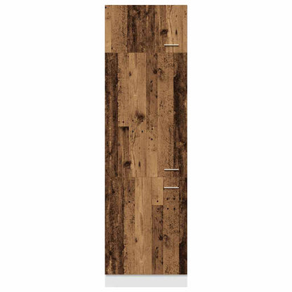 Skříň Pro Vestavnou Lednici Old Wood 60 X 57 X 207 Cm Kompozit Staré Dřevo