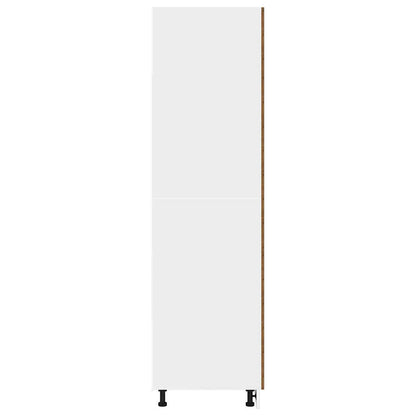 Skříň Pro Vestavnou Lednici Old Wood 60 X 57 X 207 Cm Kompozit Staré Dřevo