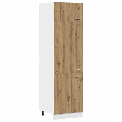 Skříň Pro Vestavnou Lednici 60X57X207 Cm Kompozit Dub Artisan