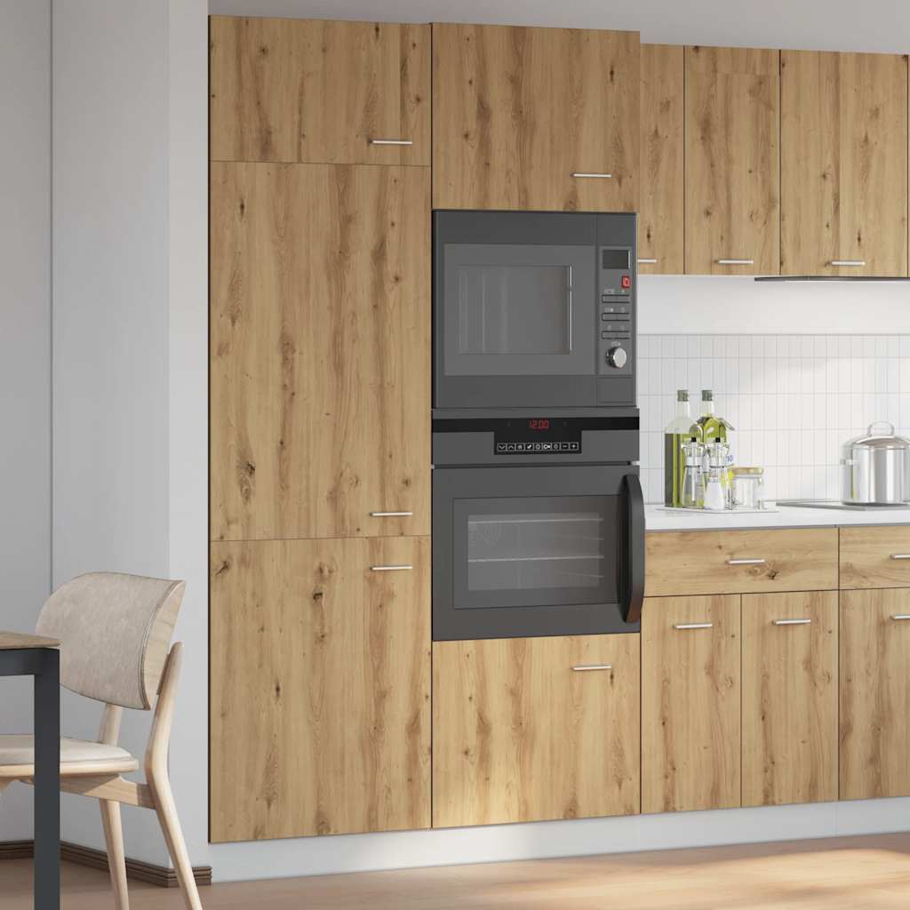 Skříň Pro Vestavnou Lednici 60X57X207 Cm Kompozit Dub Artisan