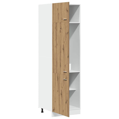 Skříň Pro Vestavnou Lednici 60X57X207 Cm Kompozit Dub Artisan