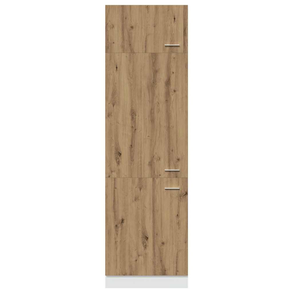 Skříň Pro Vestavnou Lednici 60X57X207 Cm Kompozit Dub Artisan