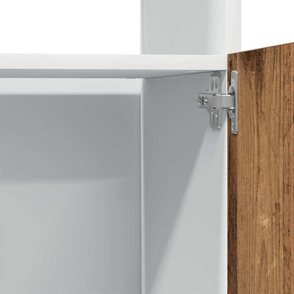 Skříňka Na Mikrovlnku Old Wood 60X57X207 Cm Kompozitní Dřevo Staré Dřevo