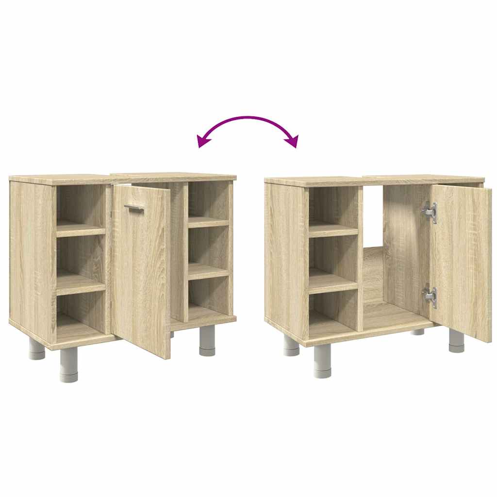 Koupelnová Skříňka Dub Sonoma 60 X 32 X 53,5 Cm Dřevotříska Dub Sonoma