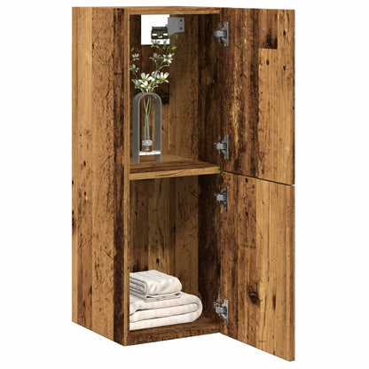 Koupelnová Závěsná Skříňka Old Wood 30 X 30 X 80 Cm Kompozit