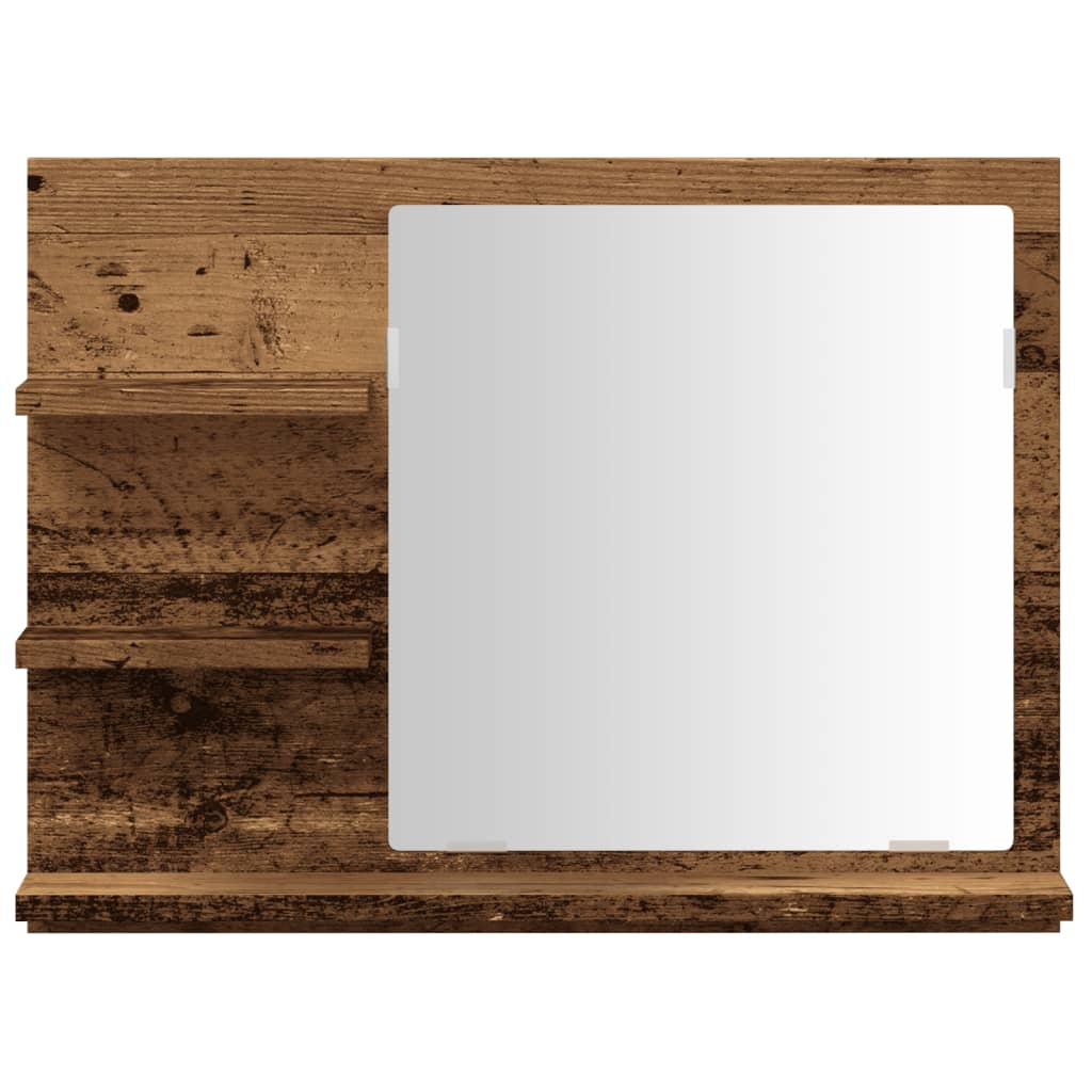 Koupelnová Skříňka Se Zrcadlem Old Wood 60 X 10,5 X 45 Cm