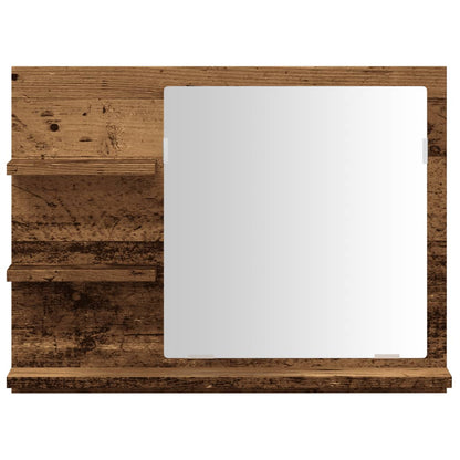 Koupelnová Skříňka Se Zrcadlem Old Wood 60 X 10,5 X 45 Cm