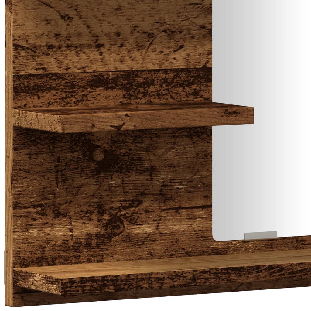 Koupelnová Skříňka Se Zrcadlem Old Wood 60 X 10,5 X 45 Cm