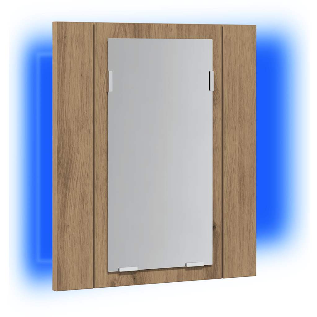 Zrcadlová Skříňka Led 40X12X45 Cm Kompozitní Dřevo