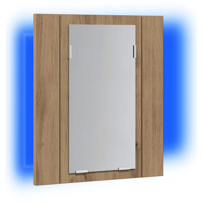 Zrcadlová Skříňka Led 40X12X45 Cm Kompozitní Dřevo
