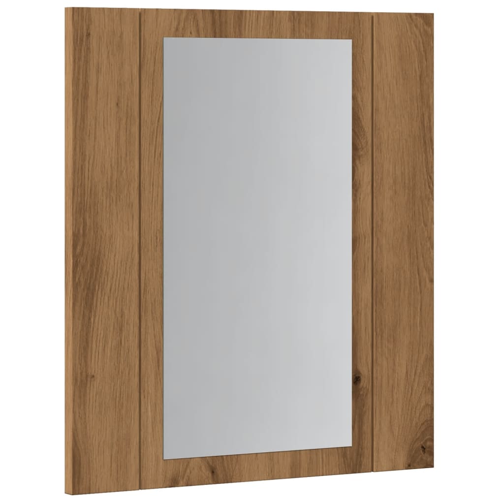 Zrcadlová Skříňka Led 40X12X45 Cm Kompozitní Dřevo