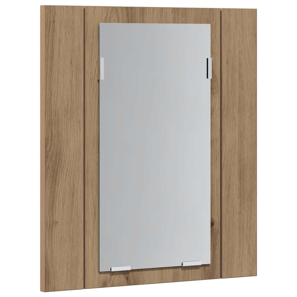 Zrcadlová Skříňka Led 40X12X45 Cm Kompozitní Dřevo