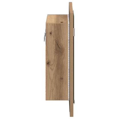 Zrcadlová Skříňka Led 40X12X45 Cm Kompozitní Dřevo