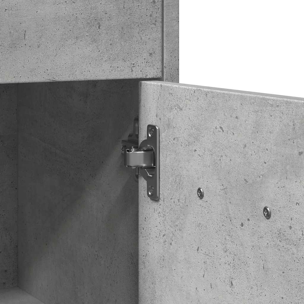 Koupelnová Skříňka Betonově Šedá 60 X 33 X 80 Cm Dřevotříska