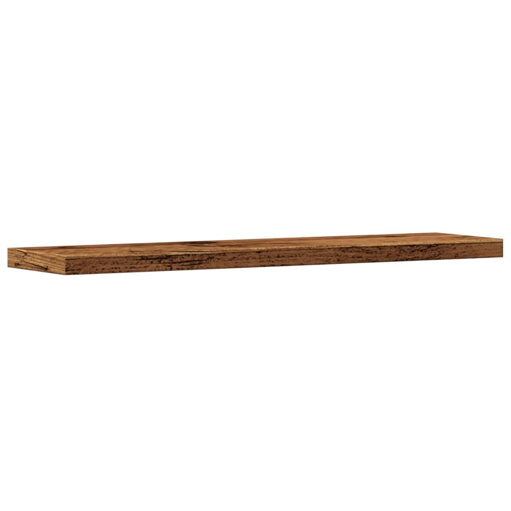 Nástěnné Police 4 Ks Old Wood 40 X 10 X 1,5 Cm Kompozitní Dřevo Staré Dřevo