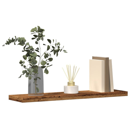 Nástěnné Police 4 Ks Old Wood 40 X 10 X 1,5 Cm Kompozitní Dřevo Staré Dřevo