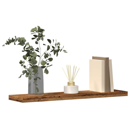 Nástěnné Police 4 Ks Old Wood 40 X 10 X 1,5 Cm Kompozitní Dřevo Staré Dřevo