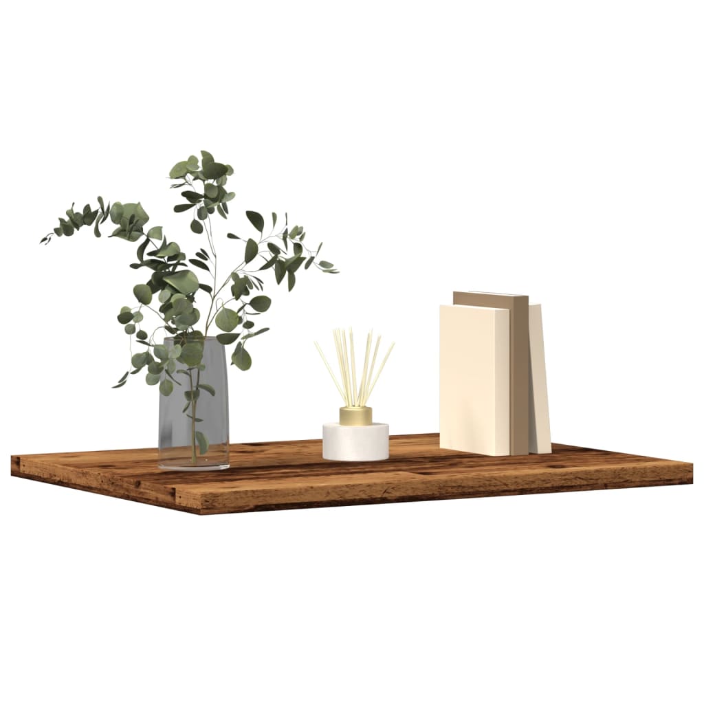 Nástěnné Police 4 Ks Old Wood 40 X 10 X 1,5 Cm Kompozitní Dřevo Staré Dřevo