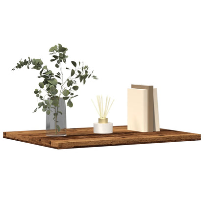 Nástěnné Police 4 Ks Old Wood 40 X 10 X 1,5 Cm Kompozitní Dřevo Staré Dřevo