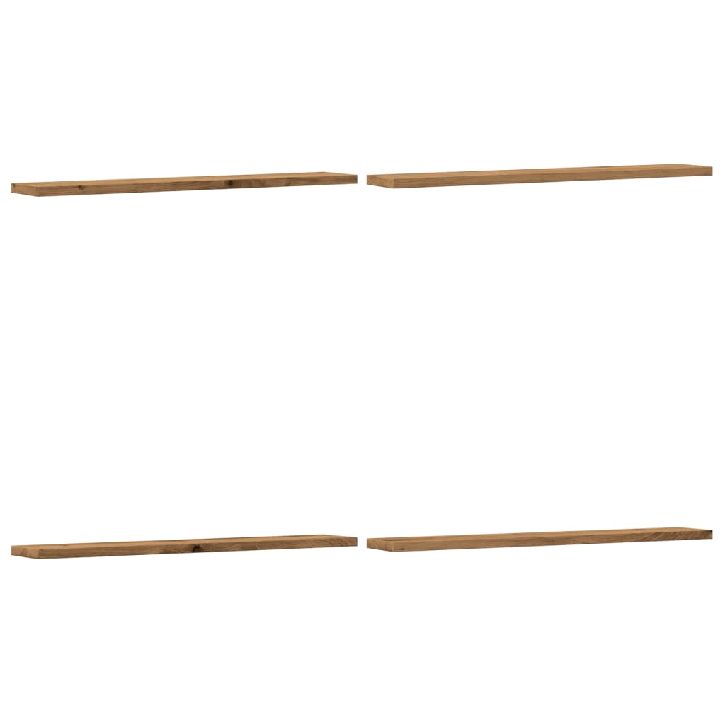 Přídavné Police 4 Ks 60X10X1,5 Cm Kompozitní Dřevo Dub Artisan