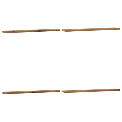Přídavné Police 4 Ks 60X10X1,5 Cm Kompozitní Dřevo Dub Artisan