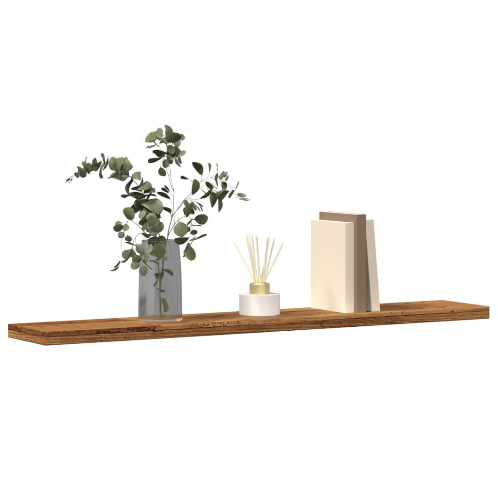 Nástěnné Police 4 Ks Old Wood 40 X 10 X 1,5 Cm Kompozitní Dřevo Staré Dřevo