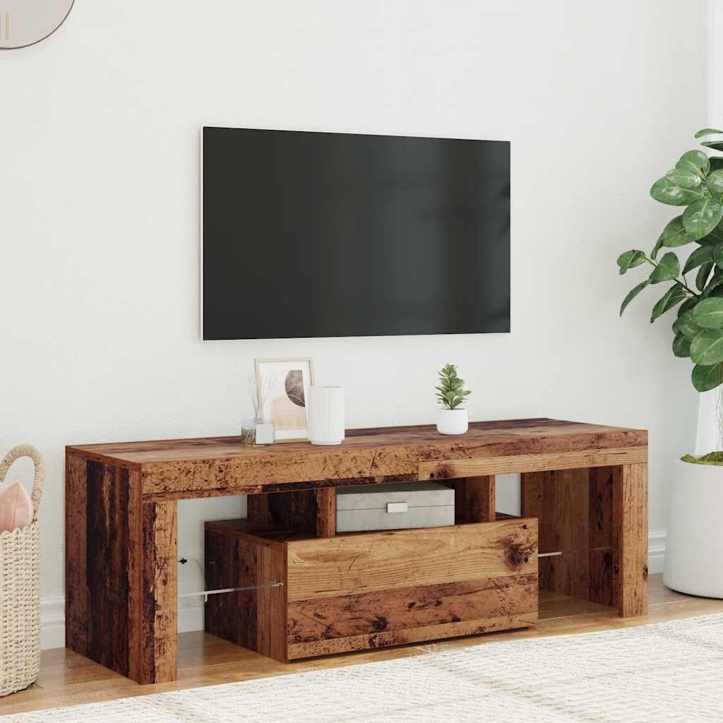 Tv Skříňka S Led Osvětlením Šedá Sonoma 120 X 35 X 40 Cm