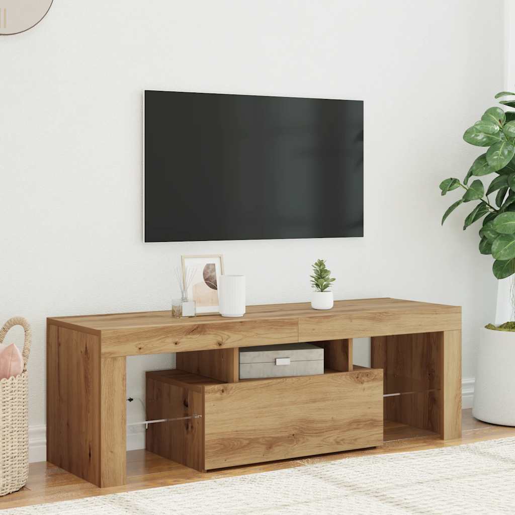 Tv Skříňka S Led Osvětlením Šedá Sonoma 120 X 35 X 40 Cm