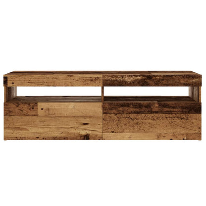 Tv Stolek S Led Old Wood 120 X 35 X 40 Cm Kompozitní Dřevo