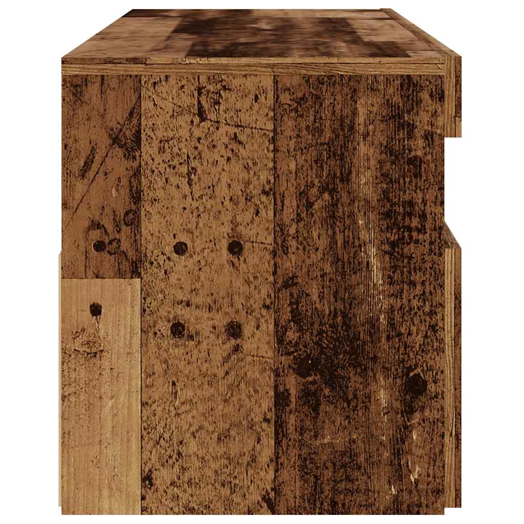 Tv Stolek S Led Old Wood 120 X 35 X 40 Cm Kompozitní Dřevo