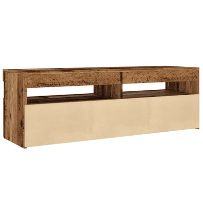 Tv Stolek S Led Old Wood 120 X 35 X 40 Cm Kompozitní Dřevo