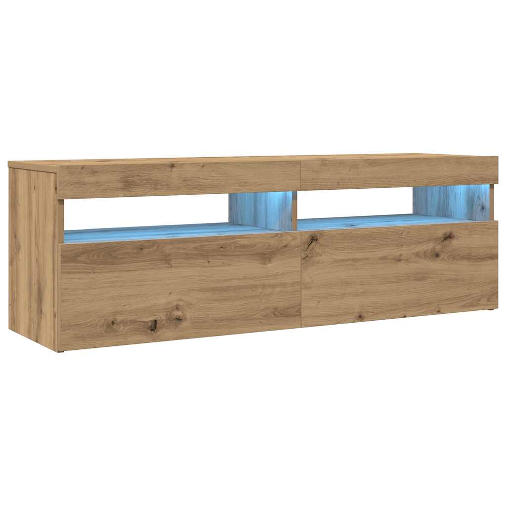 Tv Stolek S Led Dub Artisan 120 X 35 X 40 Cm Kompozitní Dřevo