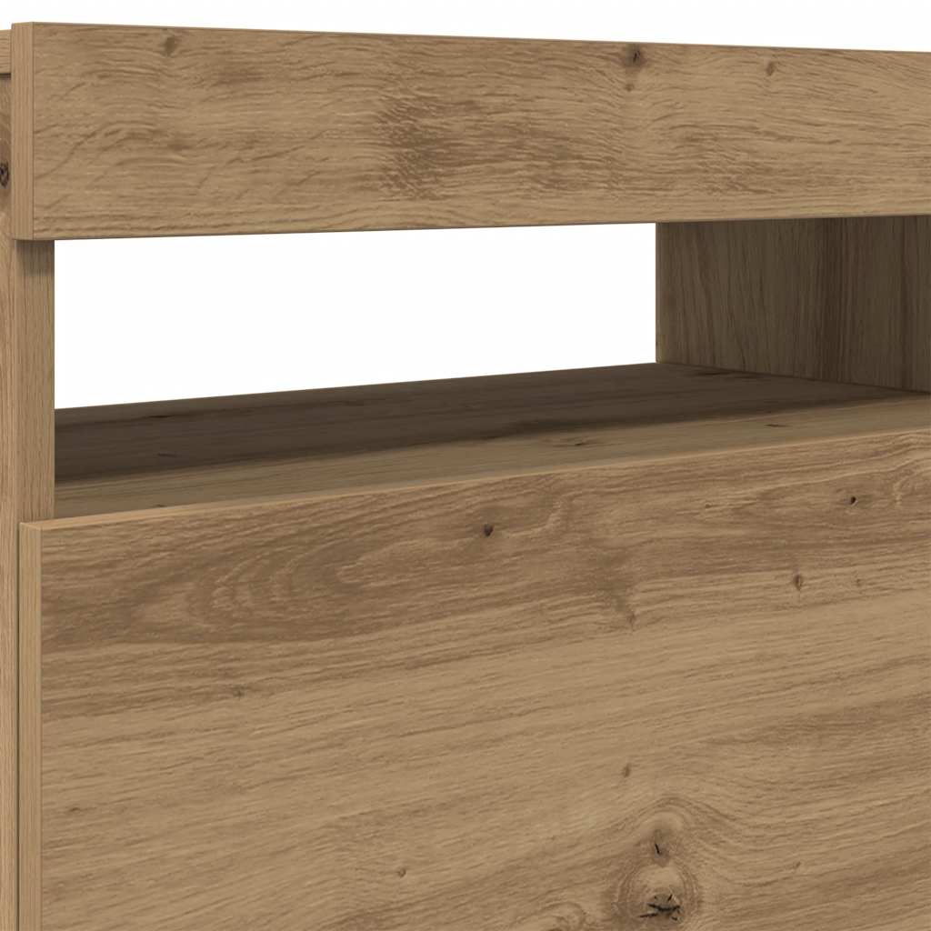 Tv Stolek S Led Dub Artisan 120 X 35 X 40 Cm Kompozitní Dřevo