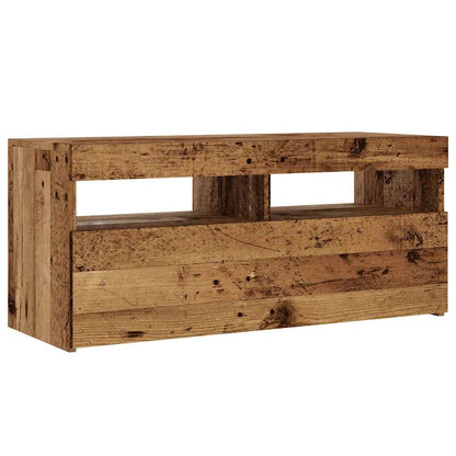 Tv Stolek S Led Old Wood 90 X 35 X 40 Cm Kompozitní Dřevo