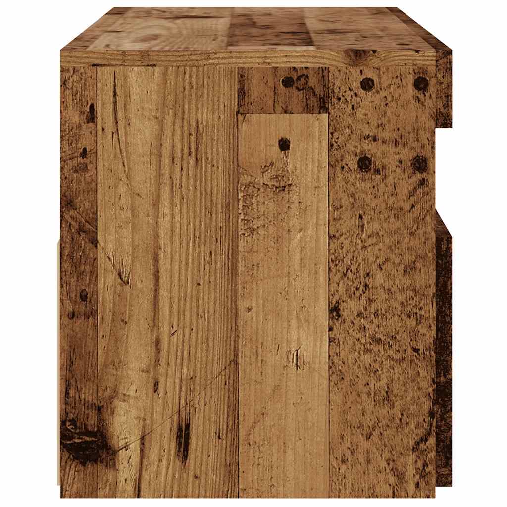 Tv Stolek S Led Old Wood 90 X 35 X 40 Cm Kompozitní Dřevo