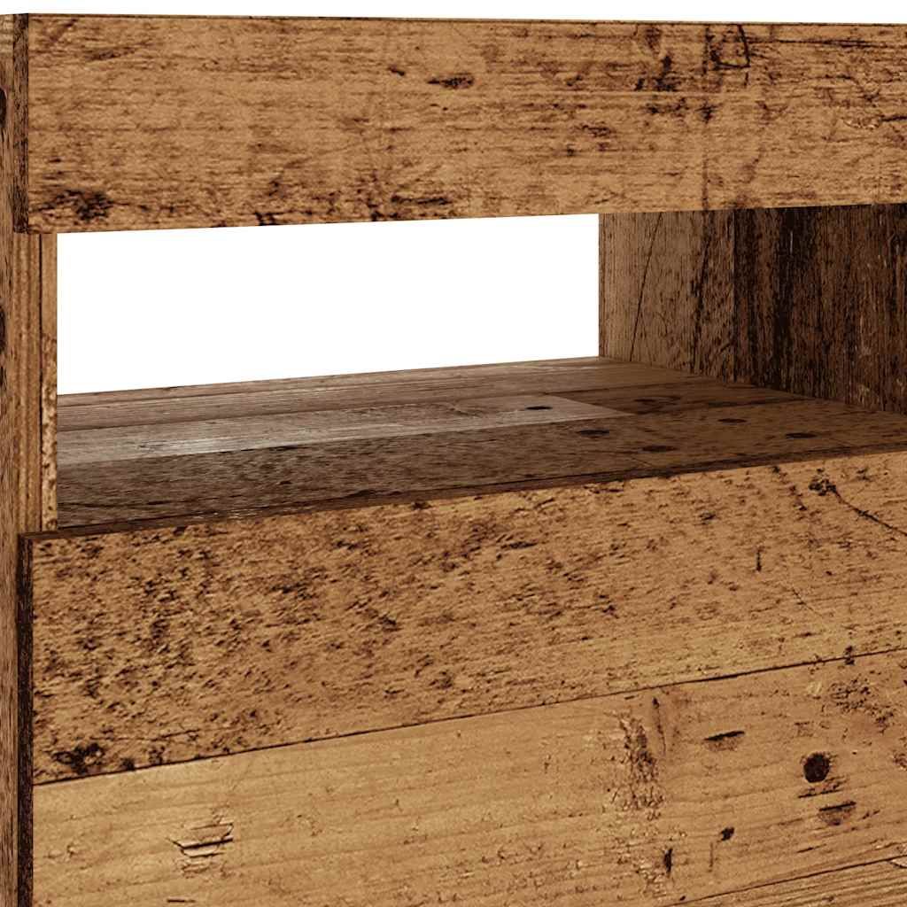Tv Stolek S Led Old Wood 90 X 35 X 40 Cm Kompozitní Dřevo