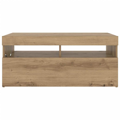 Tv Stolek S Led Dub Artisan 90 X 35 X 40 Cm Kompozitní Dřevo