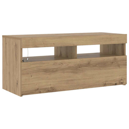 Tv Stolek S Led Dub Artisan 90 X 35 X 40 Cm Kompozitní Dřevo