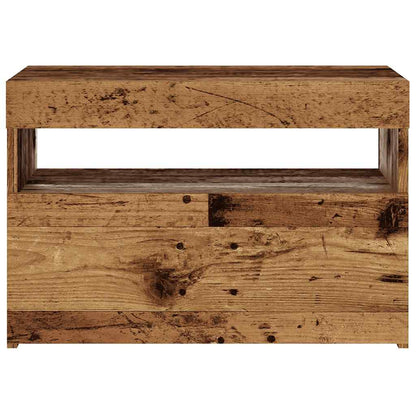 Tv Stolek S Led Old Wood 60 X 35 X 40 Cm Kompozitní Dřevo