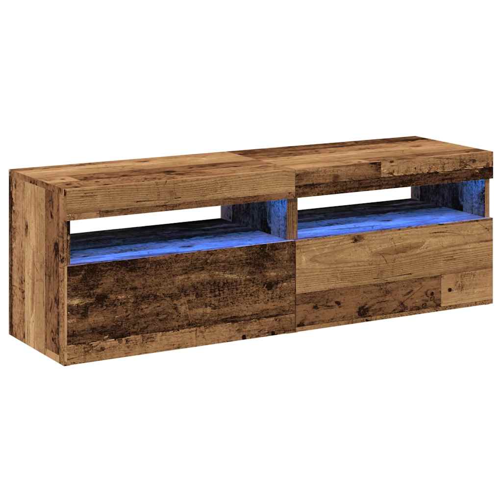 Tv Stolky S Led 2 Ks Old Wood Kompozitní Dřevo