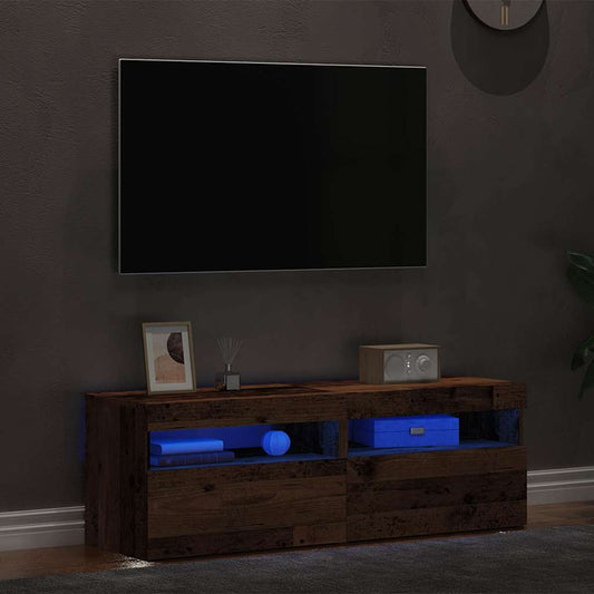 Tv Stolky S Led 2 Ks Old Wood Kompozitní Dřevo