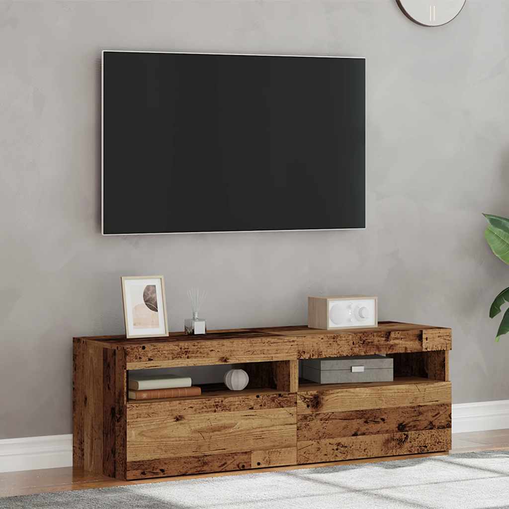 Tv Stolky S Led 2 Ks Old Wood Kompozitní Dřevo