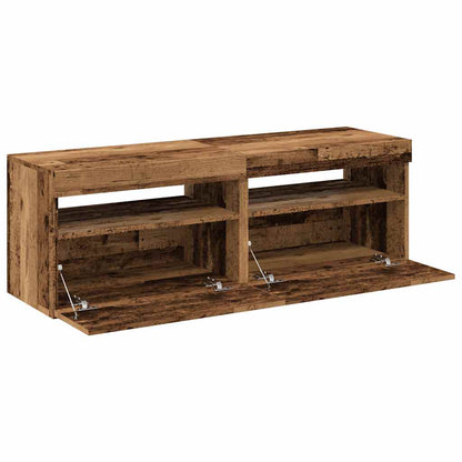 Tv Stolky S Led 2 Ks Old Wood Kompozitní Dřevo