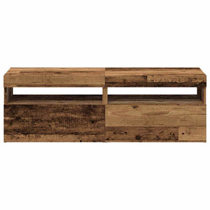 Tv Stolky S Led 2 Ks Old Wood Kompozitní Dřevo