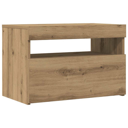Tv Stolek S Led Dub Artisan 60 X 35 X 40 Cm Kompozitní Dřevo