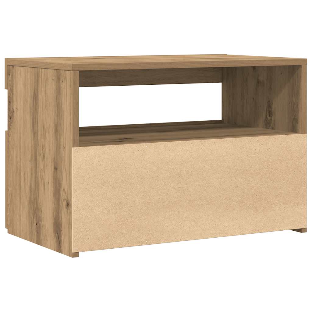 Tv Stolek S Led Dub Artisan 60 X 35 X 40 Cm Kompozitní Dřevo