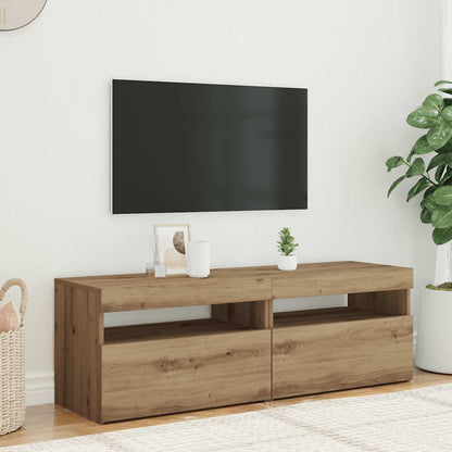 Tv Stolky S Led 2 Ks Dub Artisan Kompozitní Dřevo